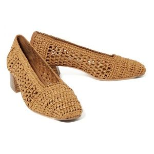 Noa Legno Raffia Woven Mid Noa raffia ballet flats Camel Miista Shoes